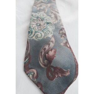 Bill Blass Floral Multicolor Mens Silk Neck Tie 57" Long x 3.6" Wide Formal Work